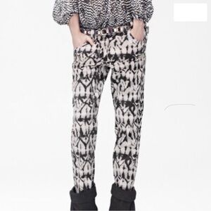 Isabel Marant For H&M Tie Dye Biker Moto Skinny Ankle Zip Jeans NWT